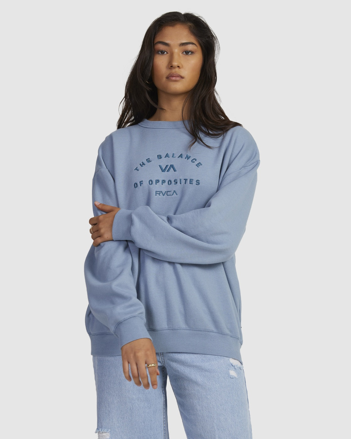 RVCA Bold RVCA Vintage Crew ICE BLUE