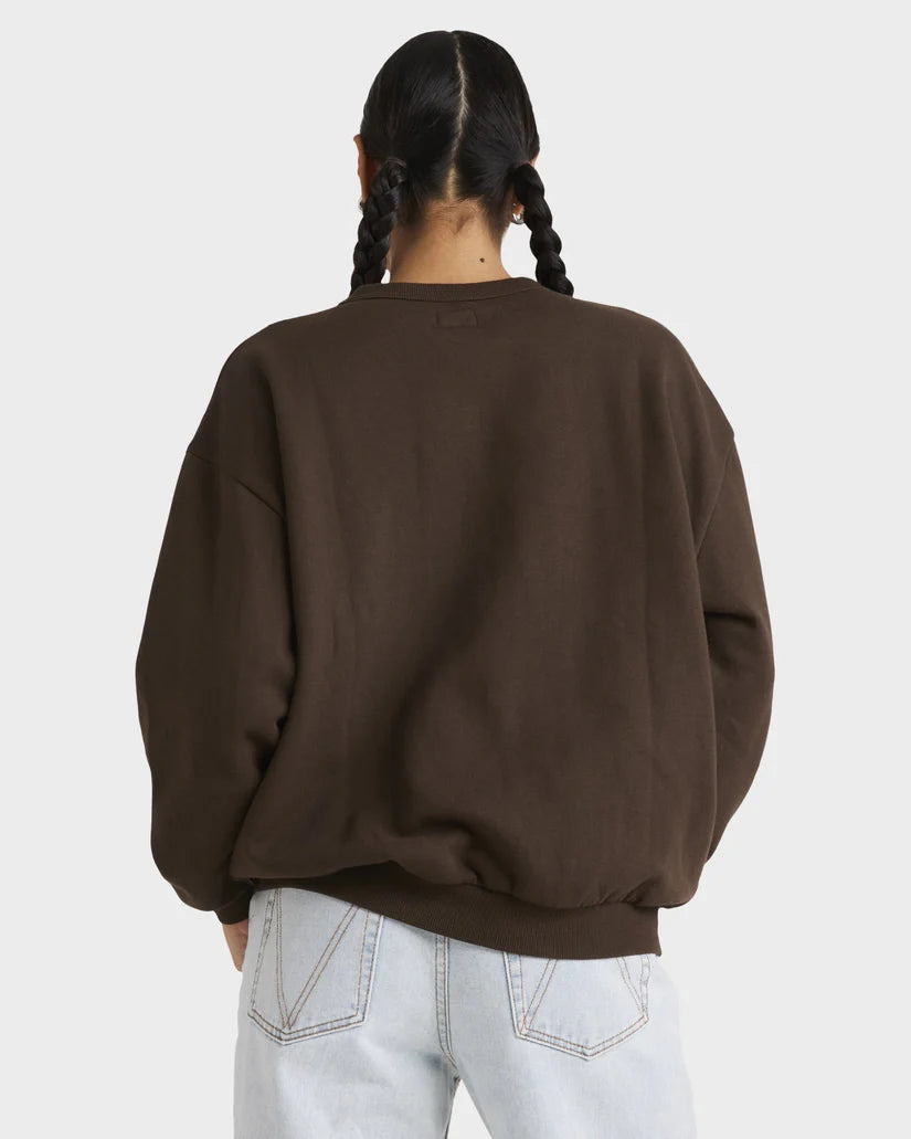 RVCA Bold RVCA Vintage Crew CHOCOLATE