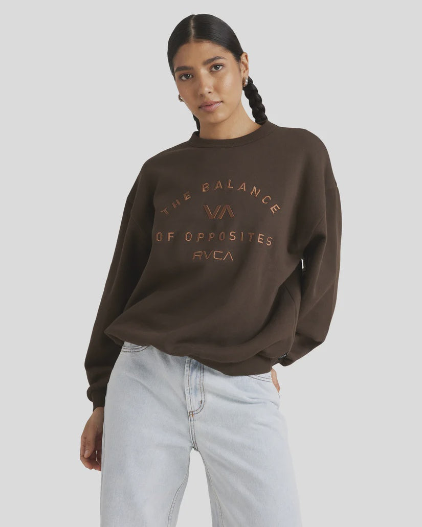 RVCA Bold RVCA Vintage Crew CHOCOLATE