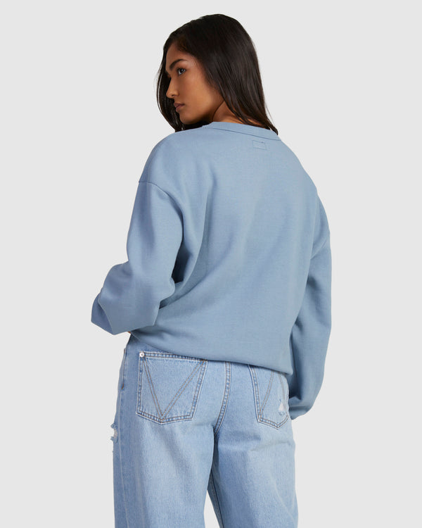 RVCA Bold RVCA Vintage Crew ICE BLUE