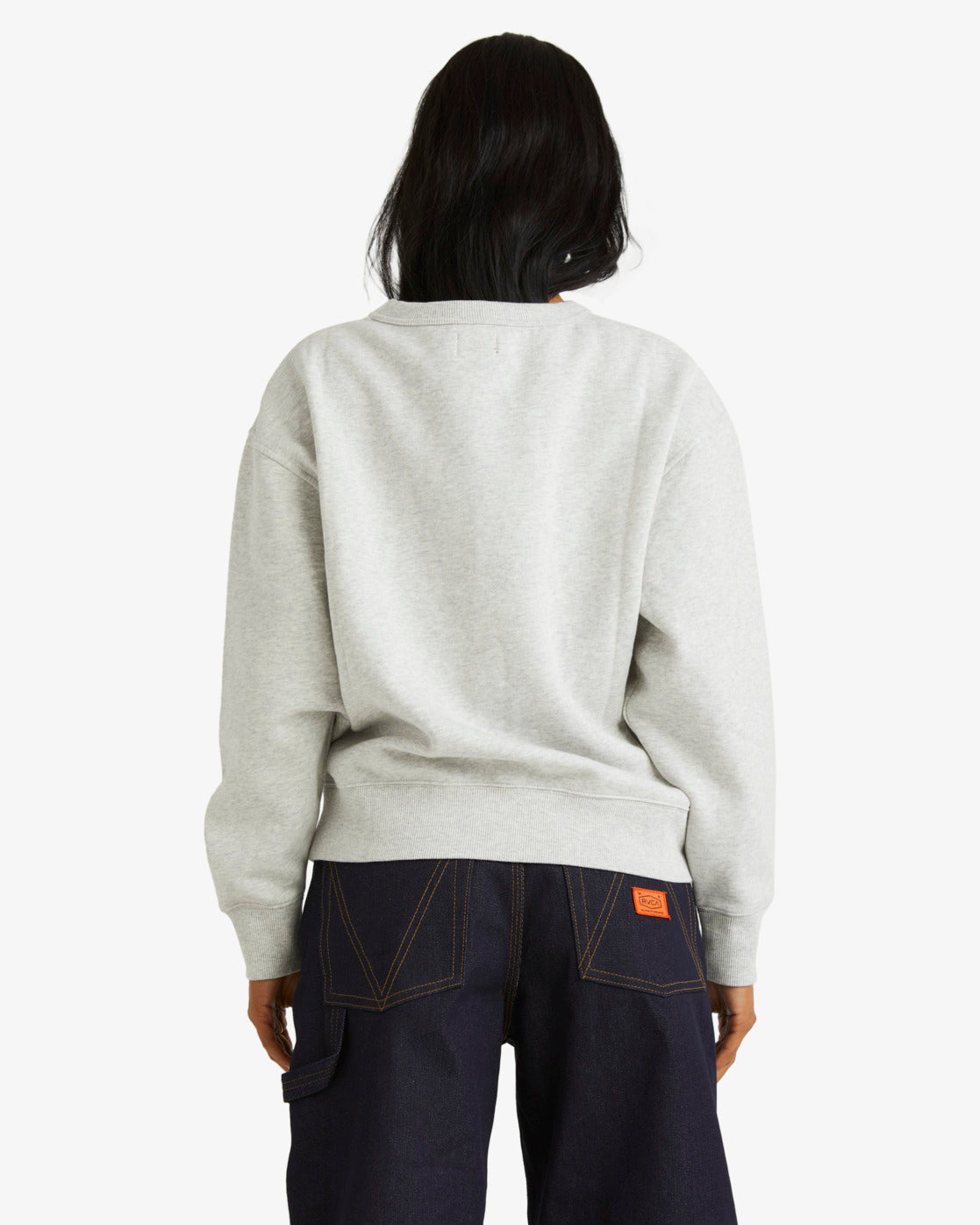 RVCA I Dont Care Crew LIGHT MARLE