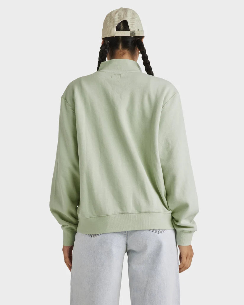 RVCA Matcha Slouched Zip Thru Jumper GREEN TEA
