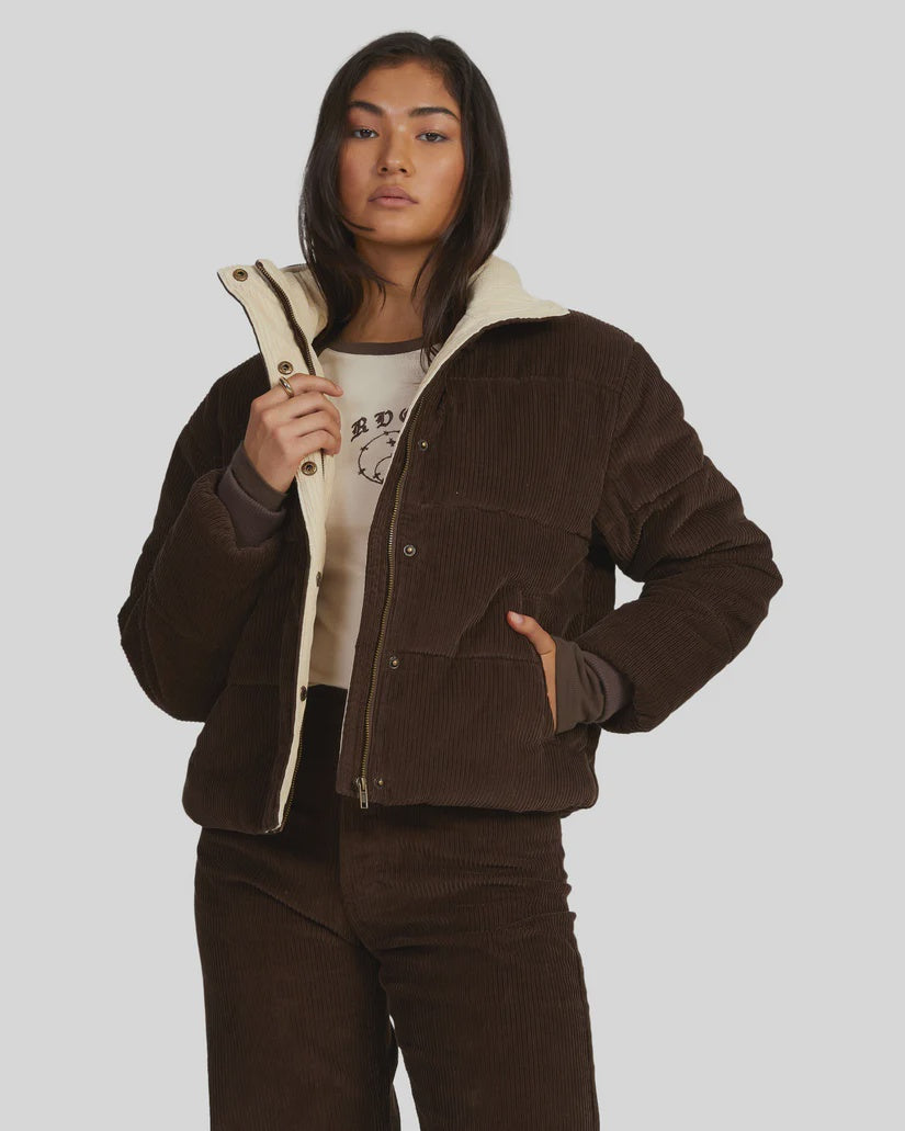 RVCA Eezeh Puffer Jacket COFFEE
