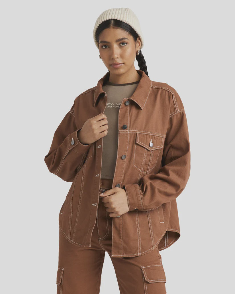 RVCA Indie Twill Jacket RAWHIDE