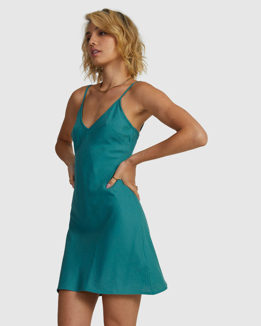 RVCA Off Duty Bias Mini Dress NORTH SEA