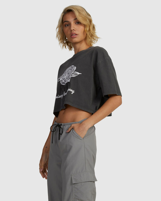 RVCA Company Half Tee WASHED BLACK