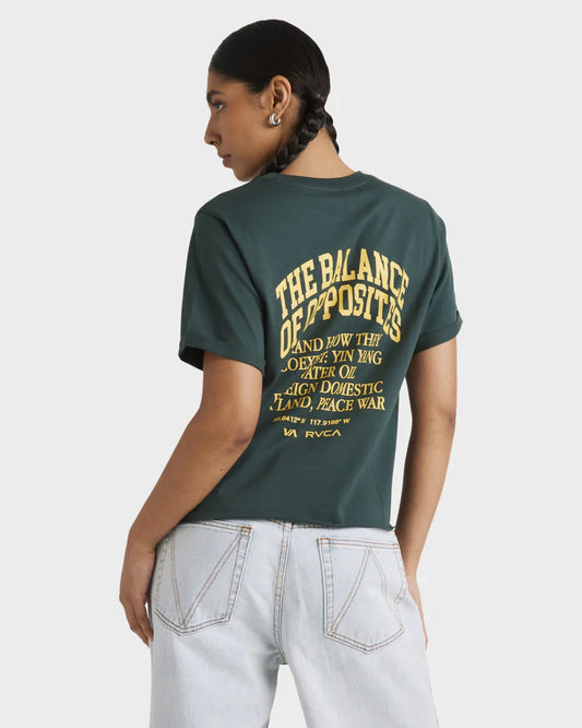 RVCA Trophy Cuffed Tee HUNTER GREEN