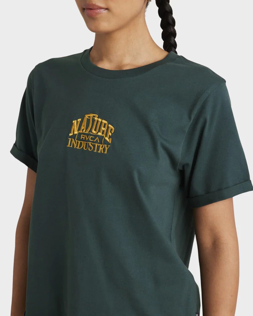 RVCA Trophy Cuffed Tee HUNTER GREEN