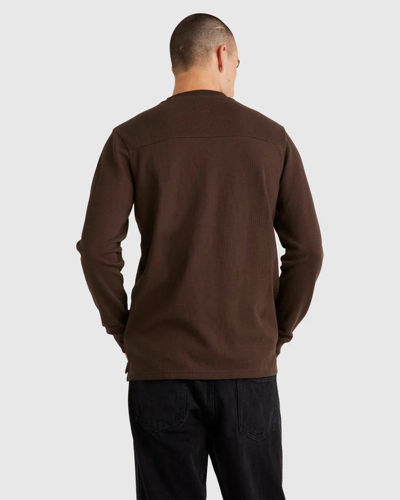 RVCA Union Waffle LS CHOCOLATE