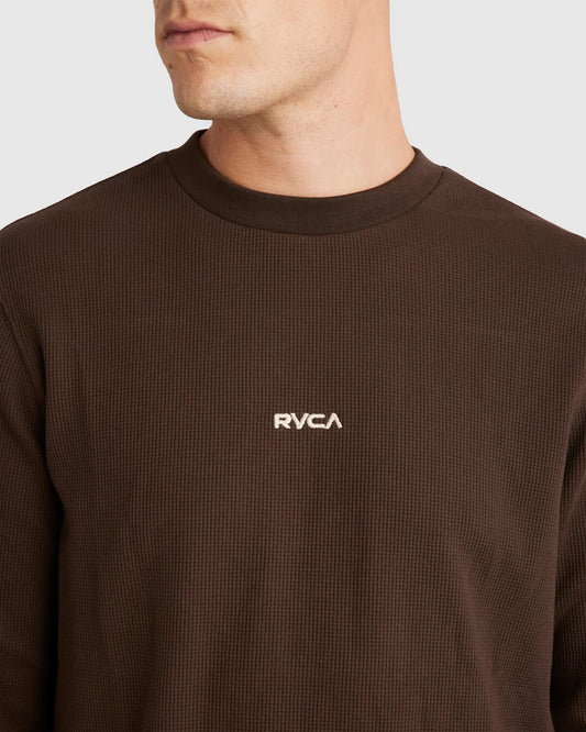 RVCA Union Waffle LS CHOCOLATE