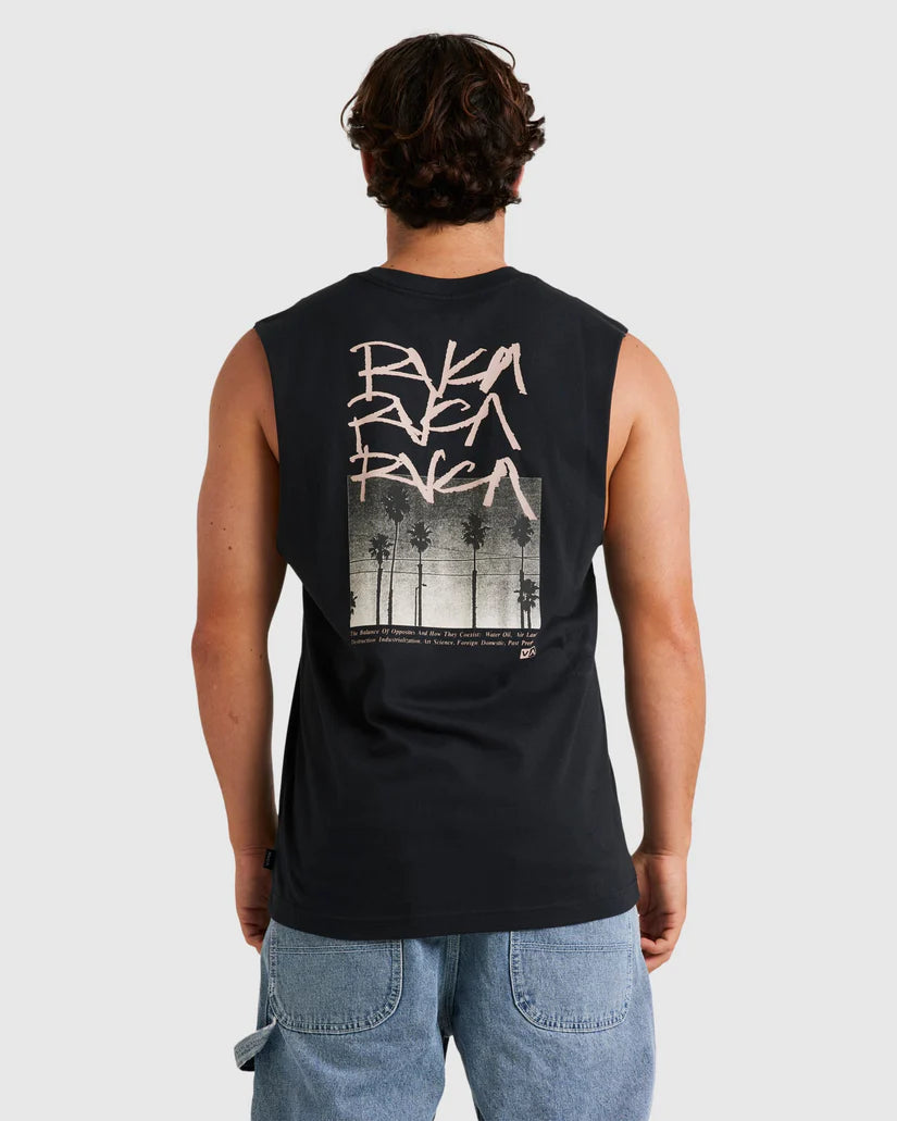 RVCA Scrawls Muscle BLACK