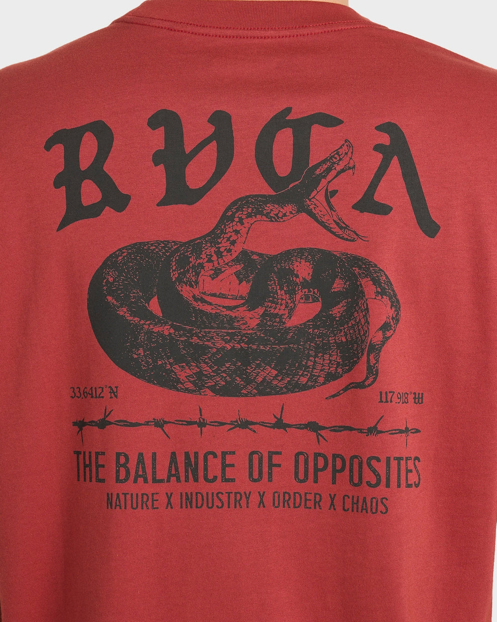 RVCA Venom Bite Tee DUSTY RED