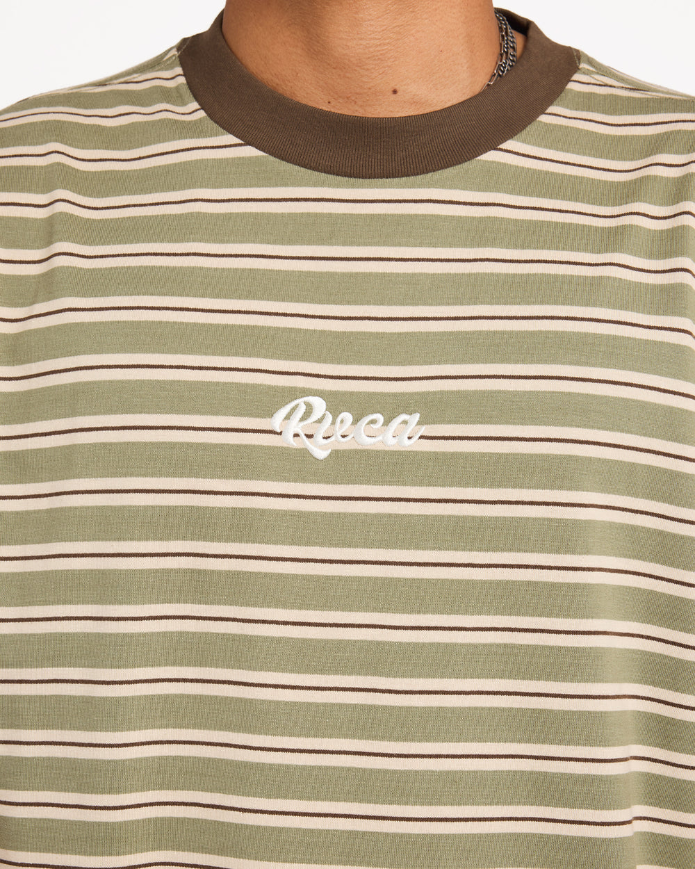 RVCA Exotica Stripe Tee ARMY