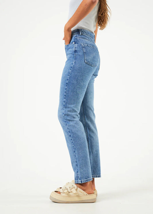 Afends Kylie Hemp Denim Slim Fit Jeans WORN BLUE
