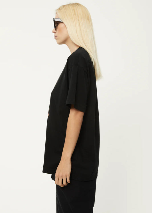 Afends Josie Slay Recycled Oversized Graphic T-shirt BLACK