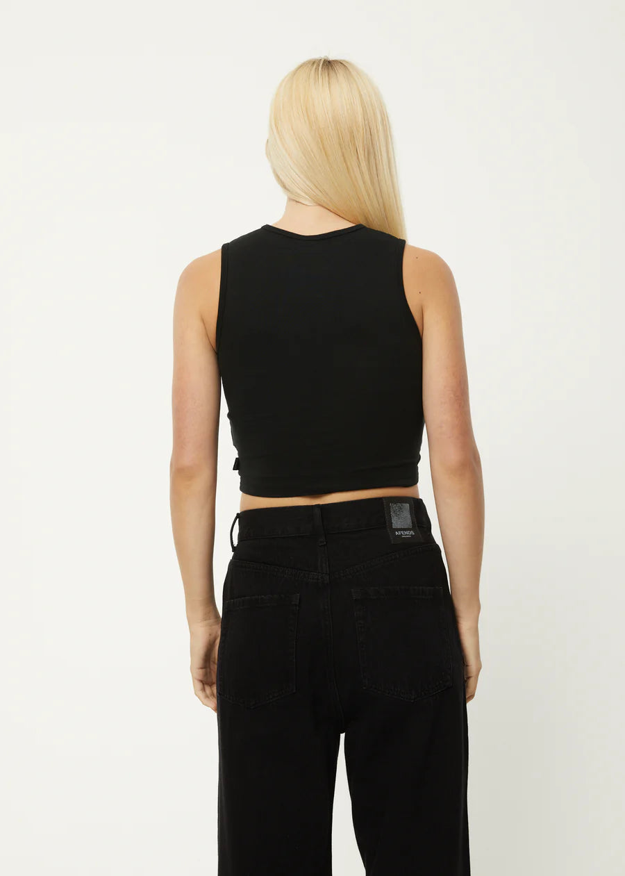 Afends Josie Dalston Recycled Graphic Tank BLACK