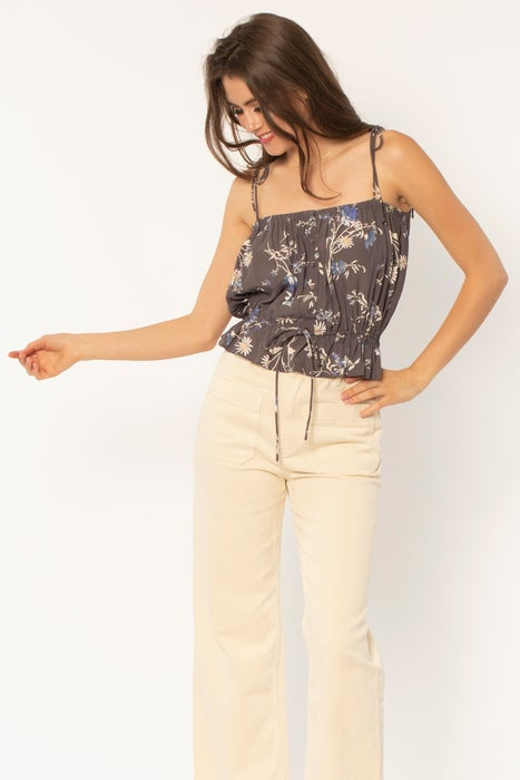 Amuse Nika woven Tank BLUE VELVET