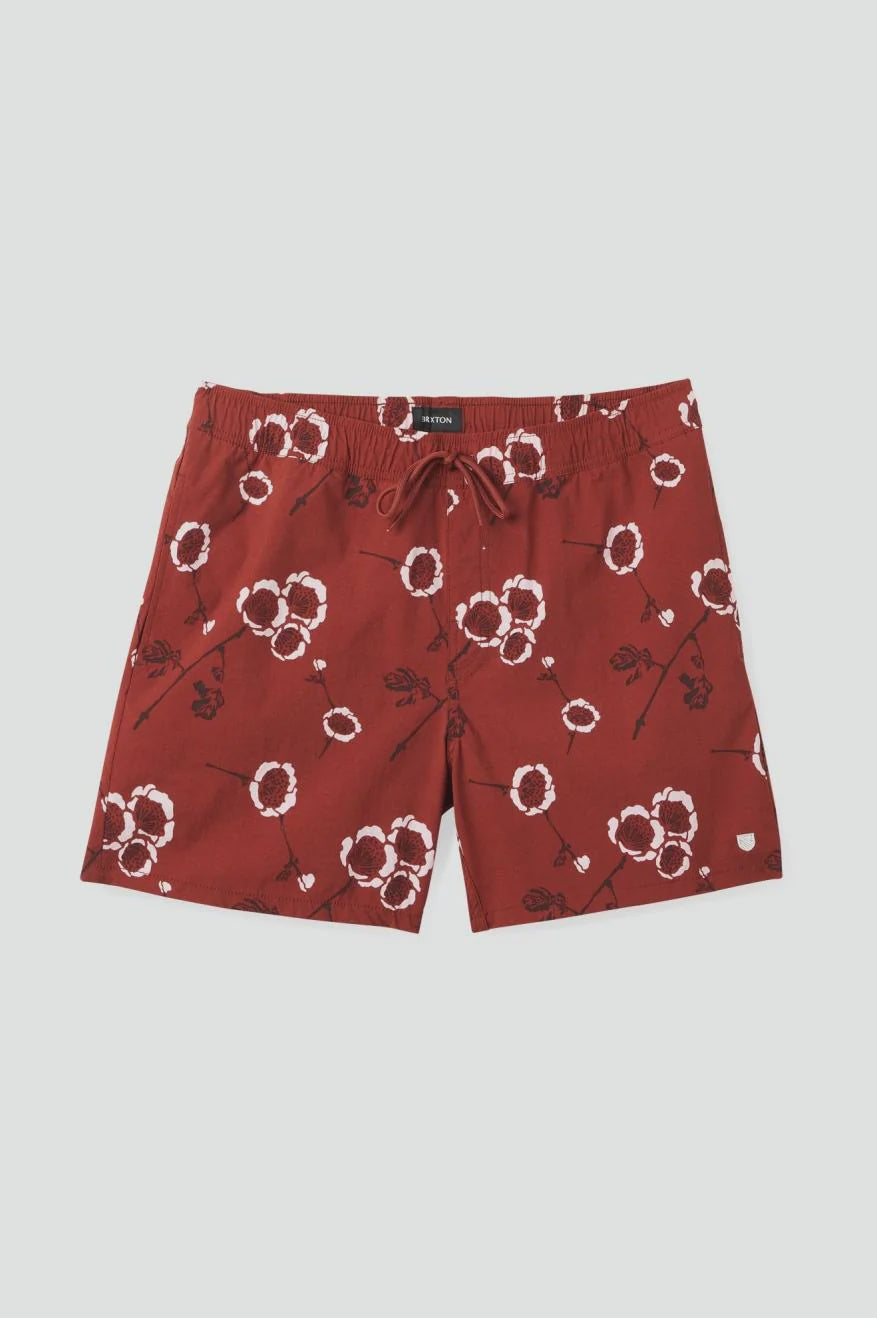 Brixton Voyage Short 16" BURNT HENNA / OFF WHITE / BLOOM FLORAL
