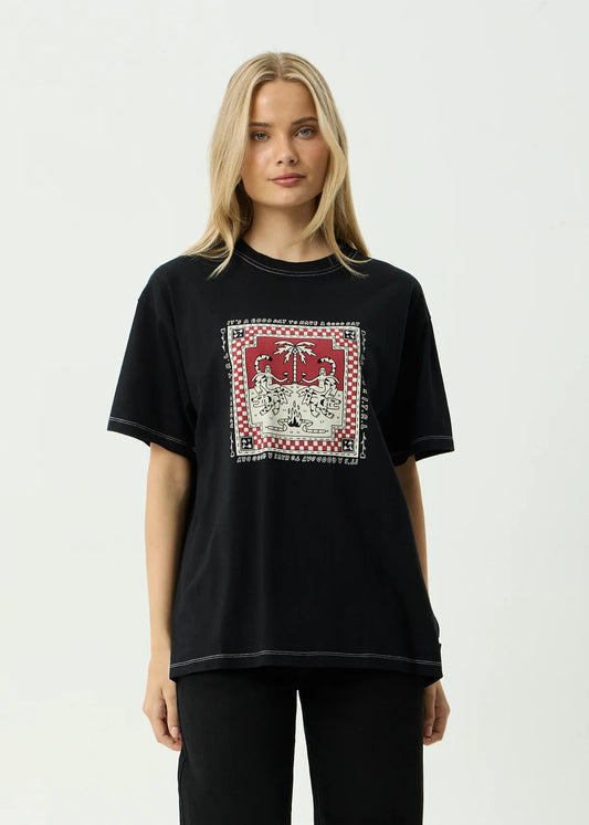 Afends A Good Day Oversized Tee BLACK