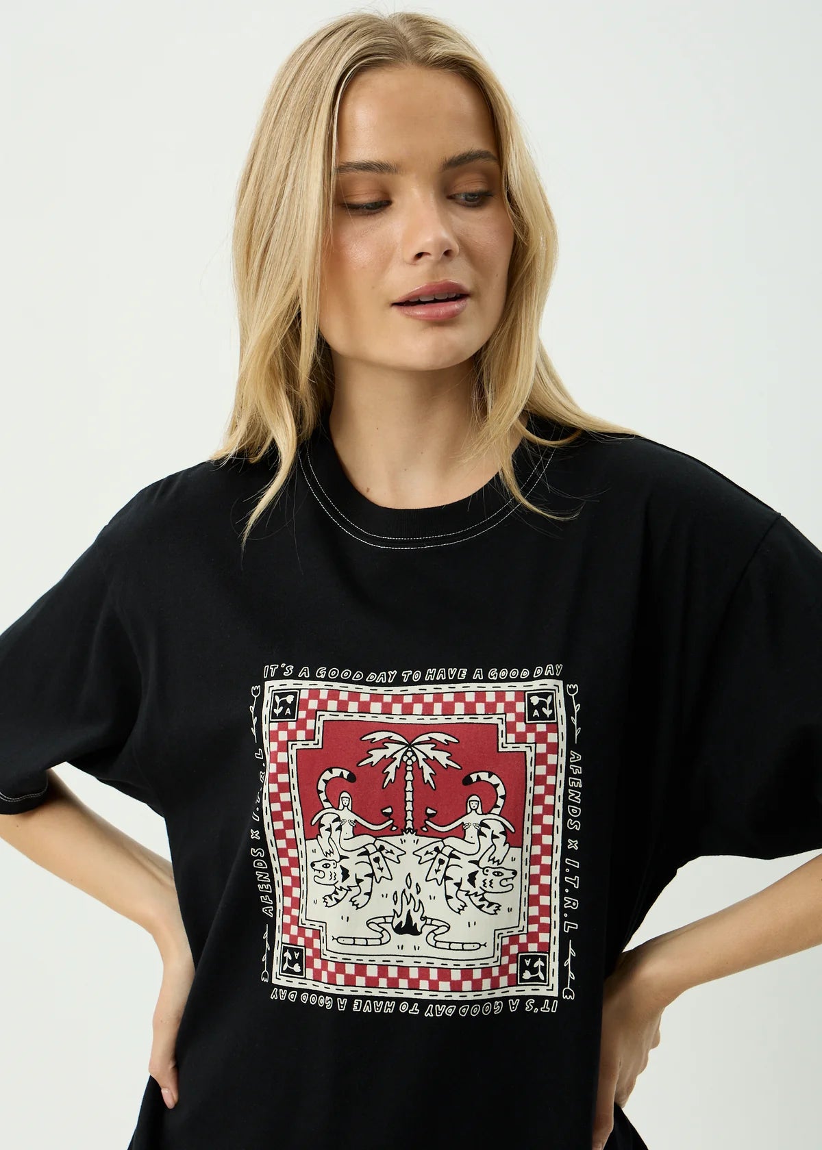 Afends A Good Day Oversized Tee BLACK