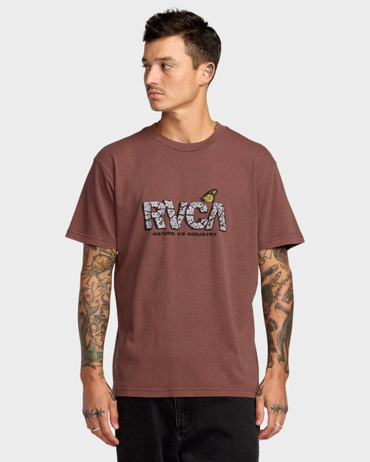 RVCA Butterfly FX Tee RED EARTH