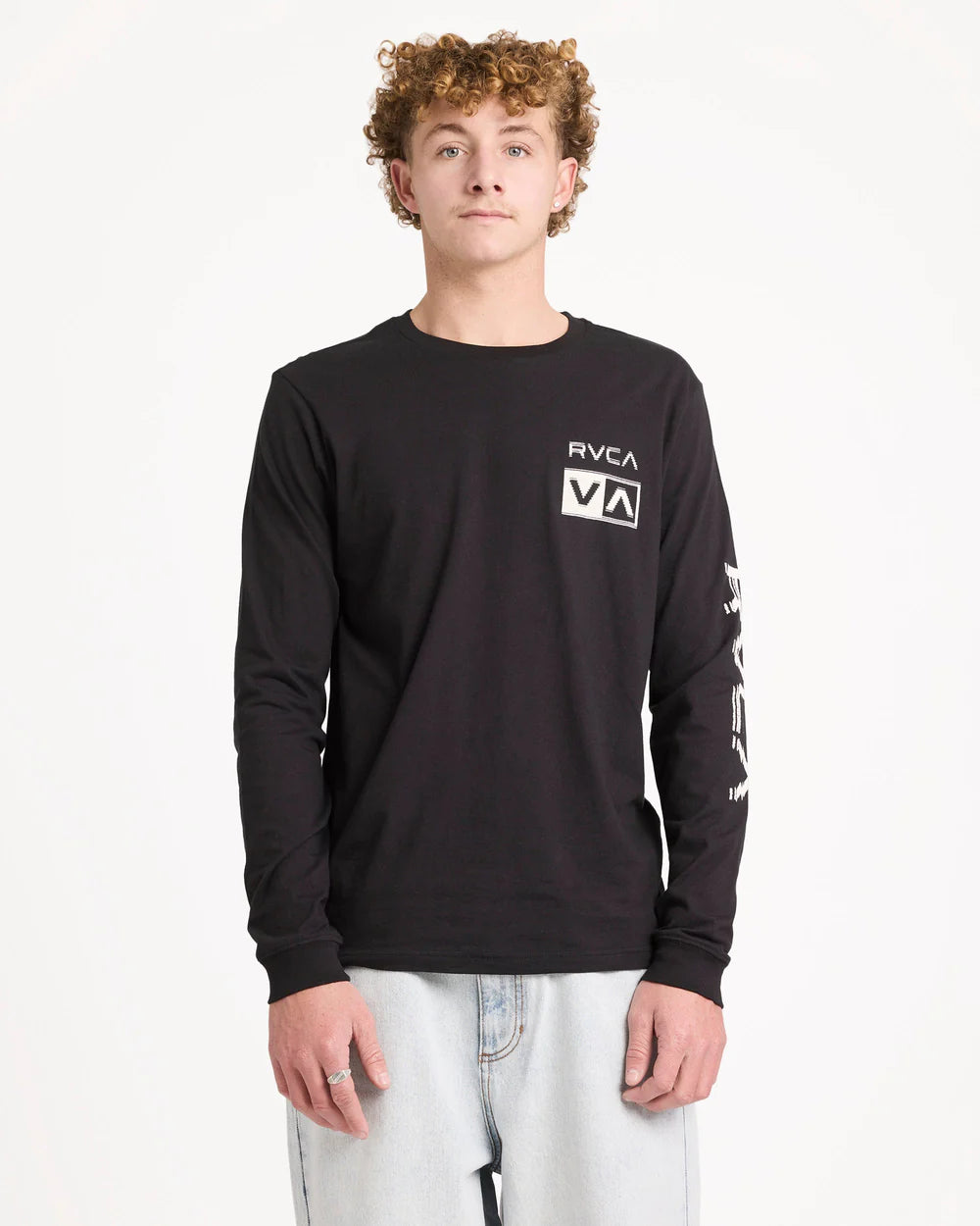RVCA Big RVCA Glitch LS BLACK
