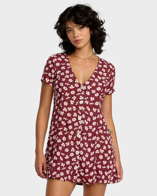 RVCA Understated Dress CRANBERRY