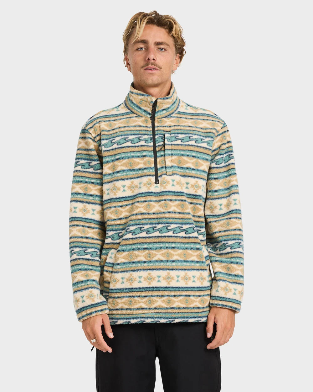 Billabong Boundary Mock Neck Jumper DESERT