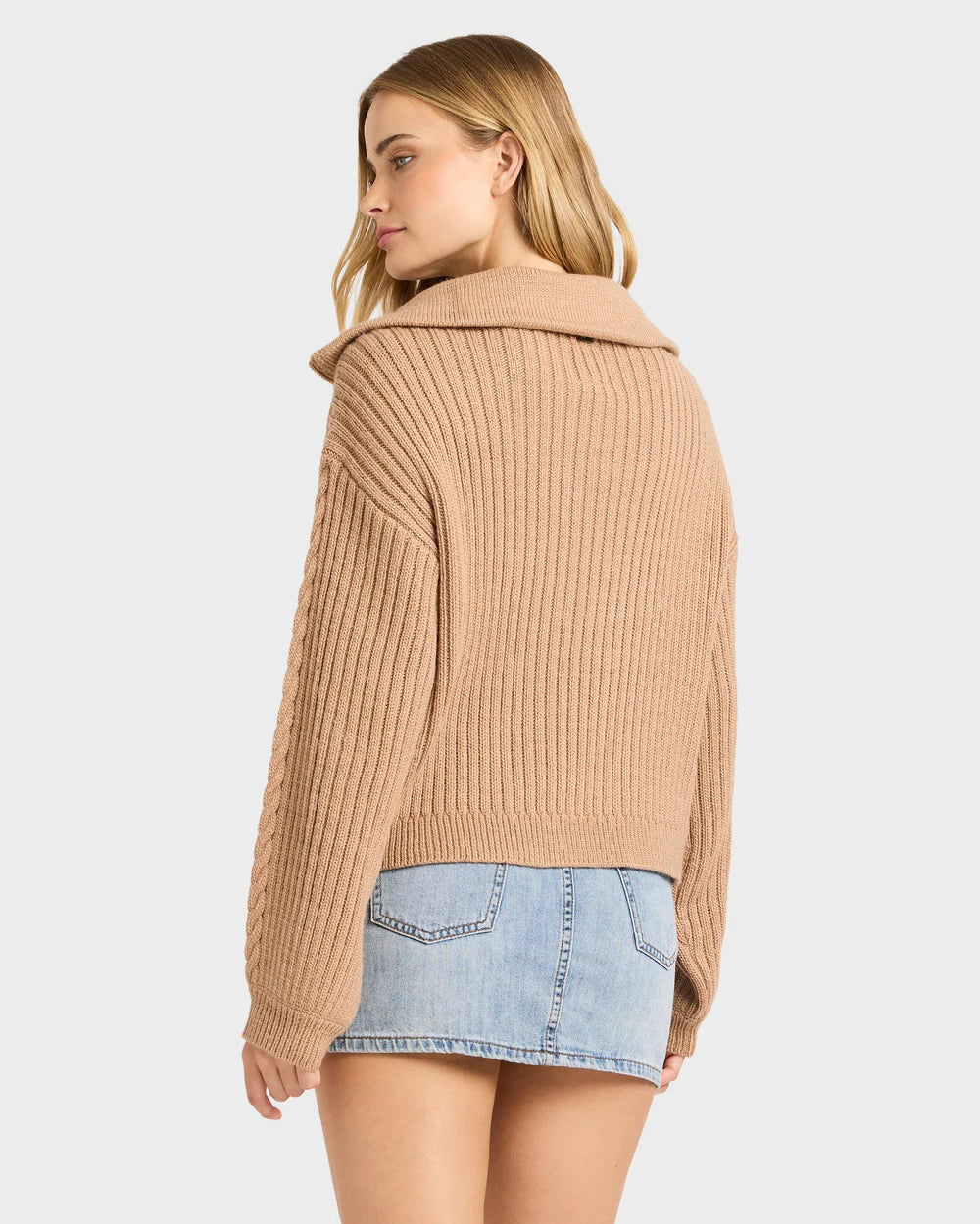 Billabong Sun Zippy Sweater TRUFFLE