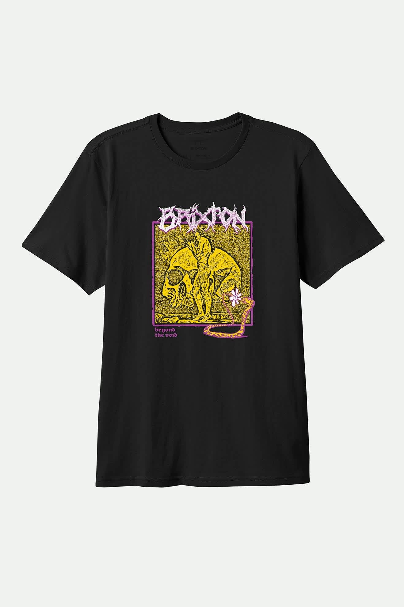 Brixton Void Premium Tee BLACK WORN WASH