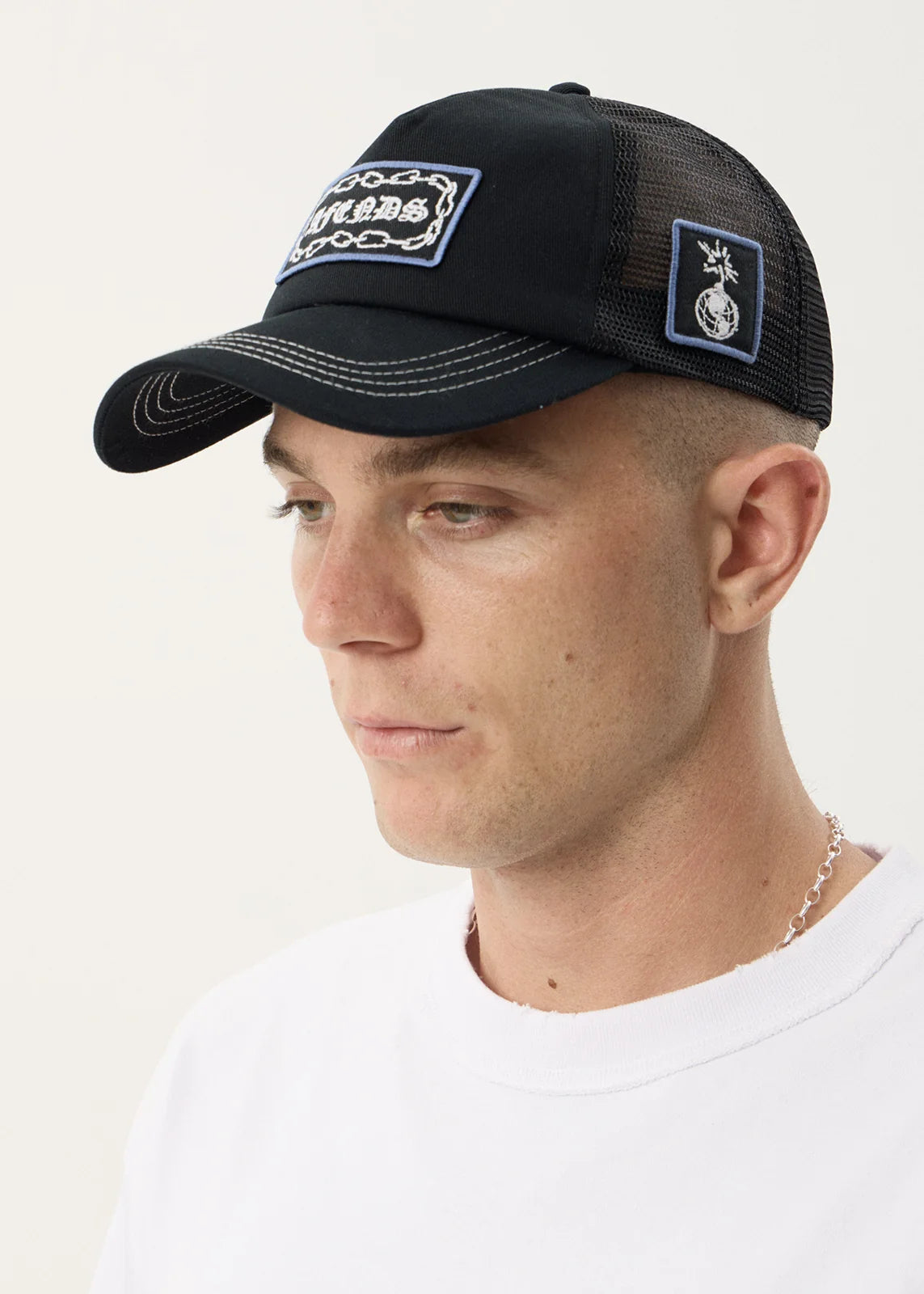 Afends Spiritual Mesh Trucker BLACK