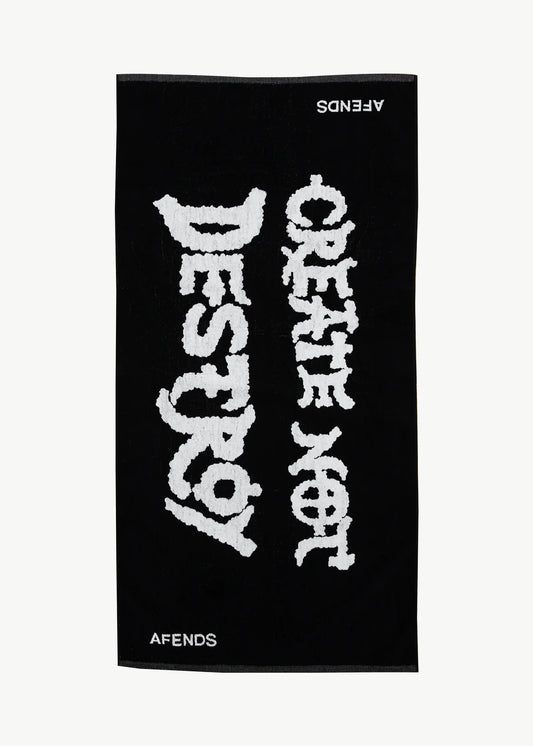 Afends Beach Towel BLACK