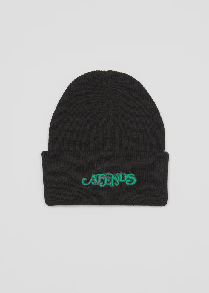 Afends Break Through Recycled Beanie BLACK