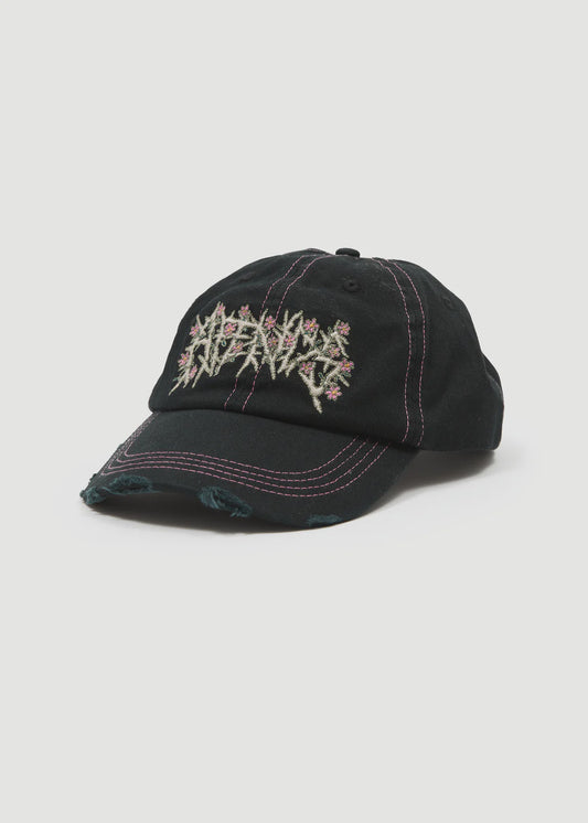 Afends Heavy Petal Five Panel Cap BLACK