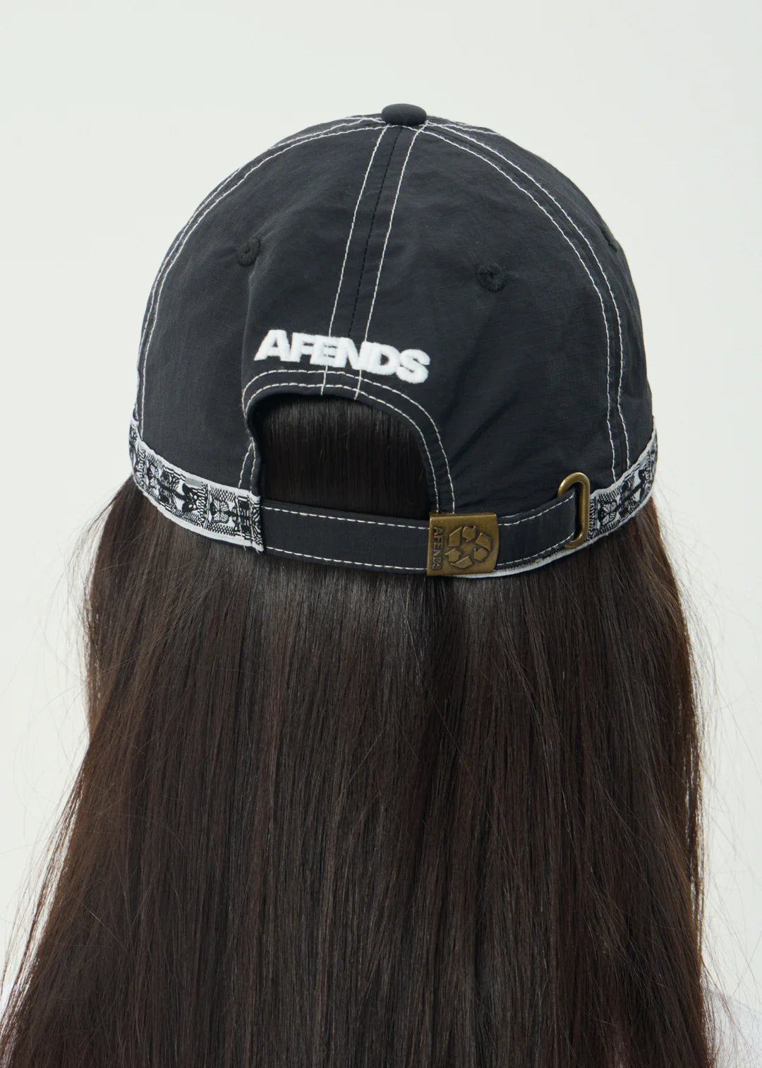 Afends Boned Six Panel Cap BLACK