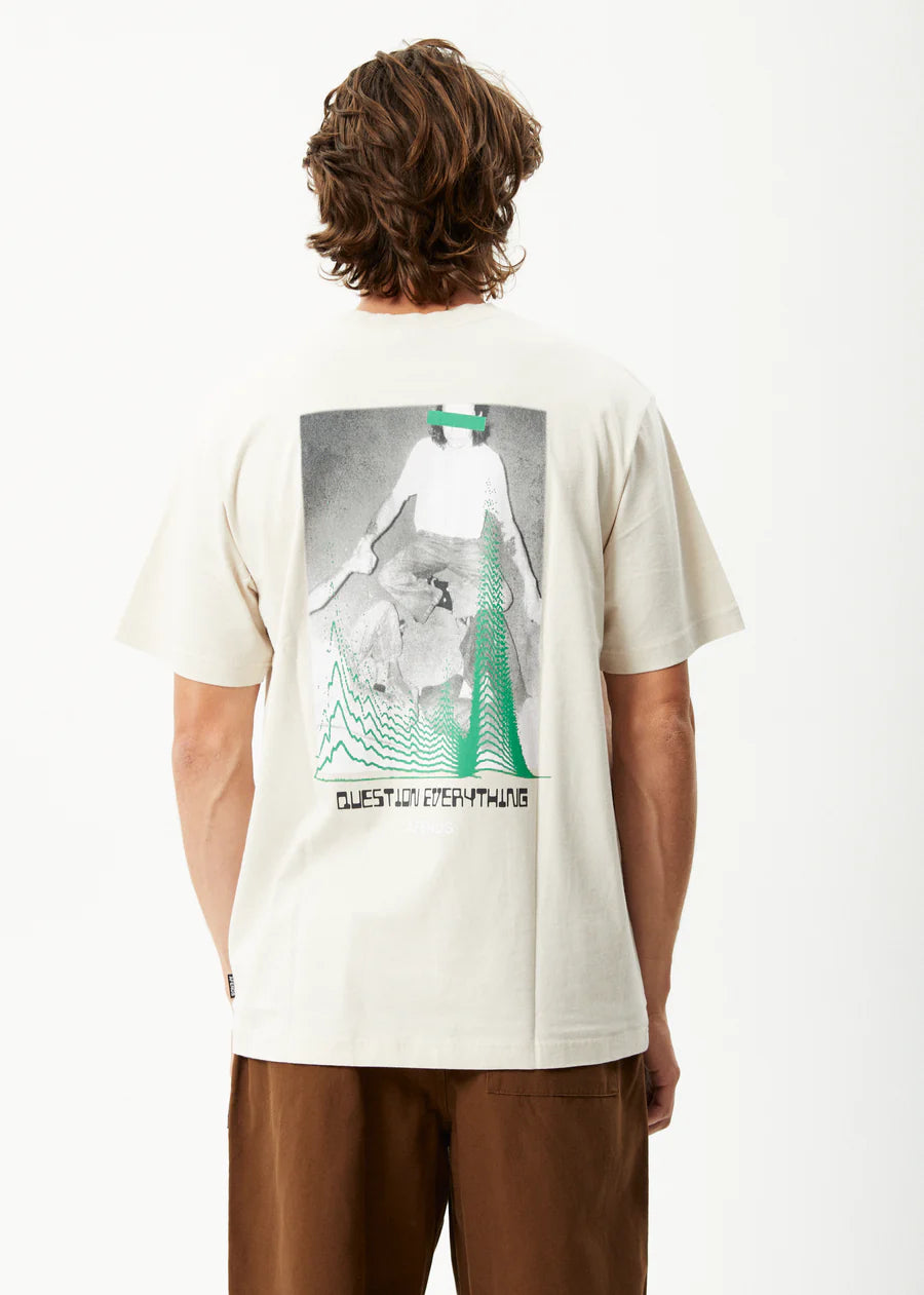 Afends Waveform Retro Graphic Fit T-Shirt MOONBEAM