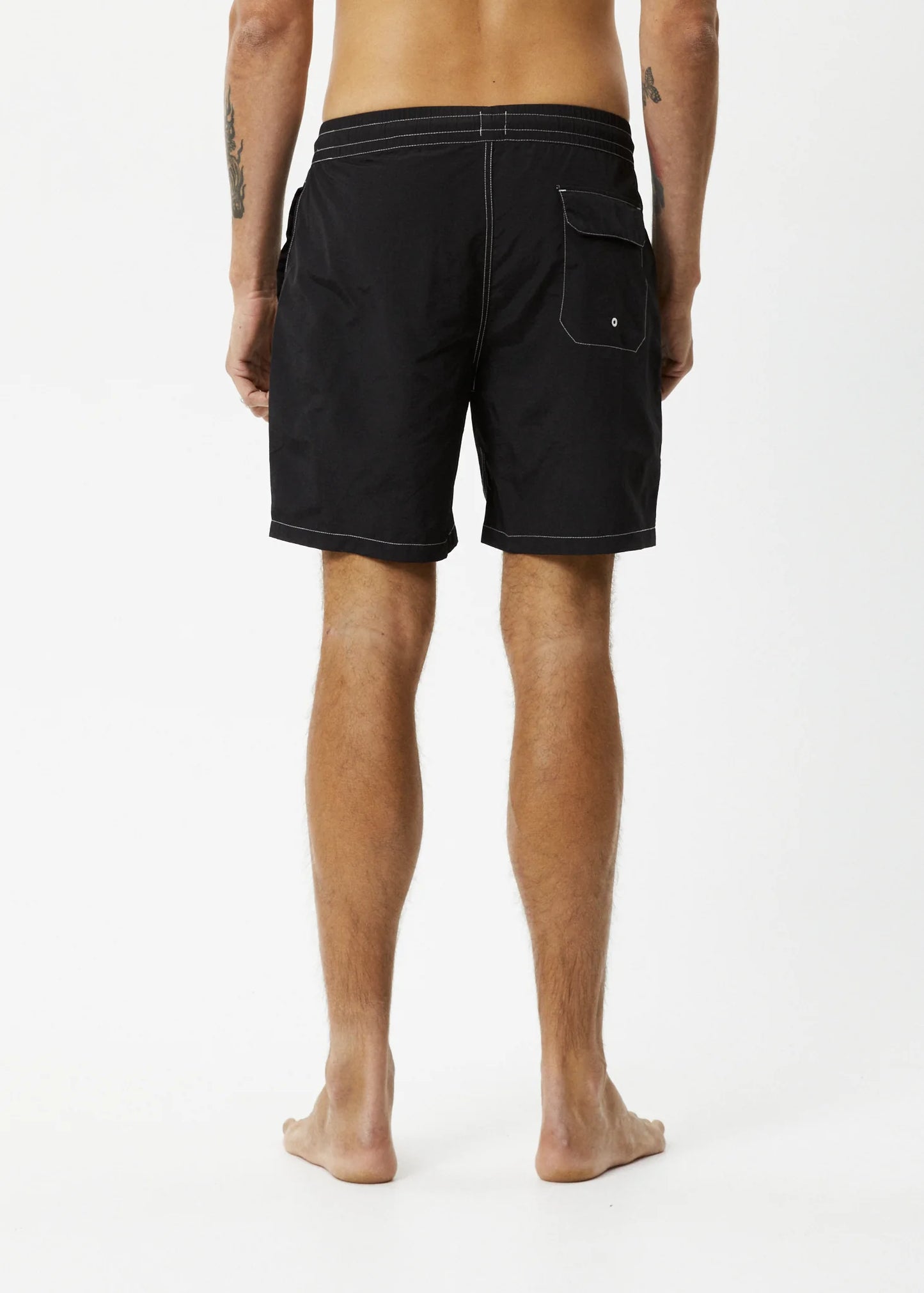 Afends Baywatch Recycled Swim Short 18" BLACK