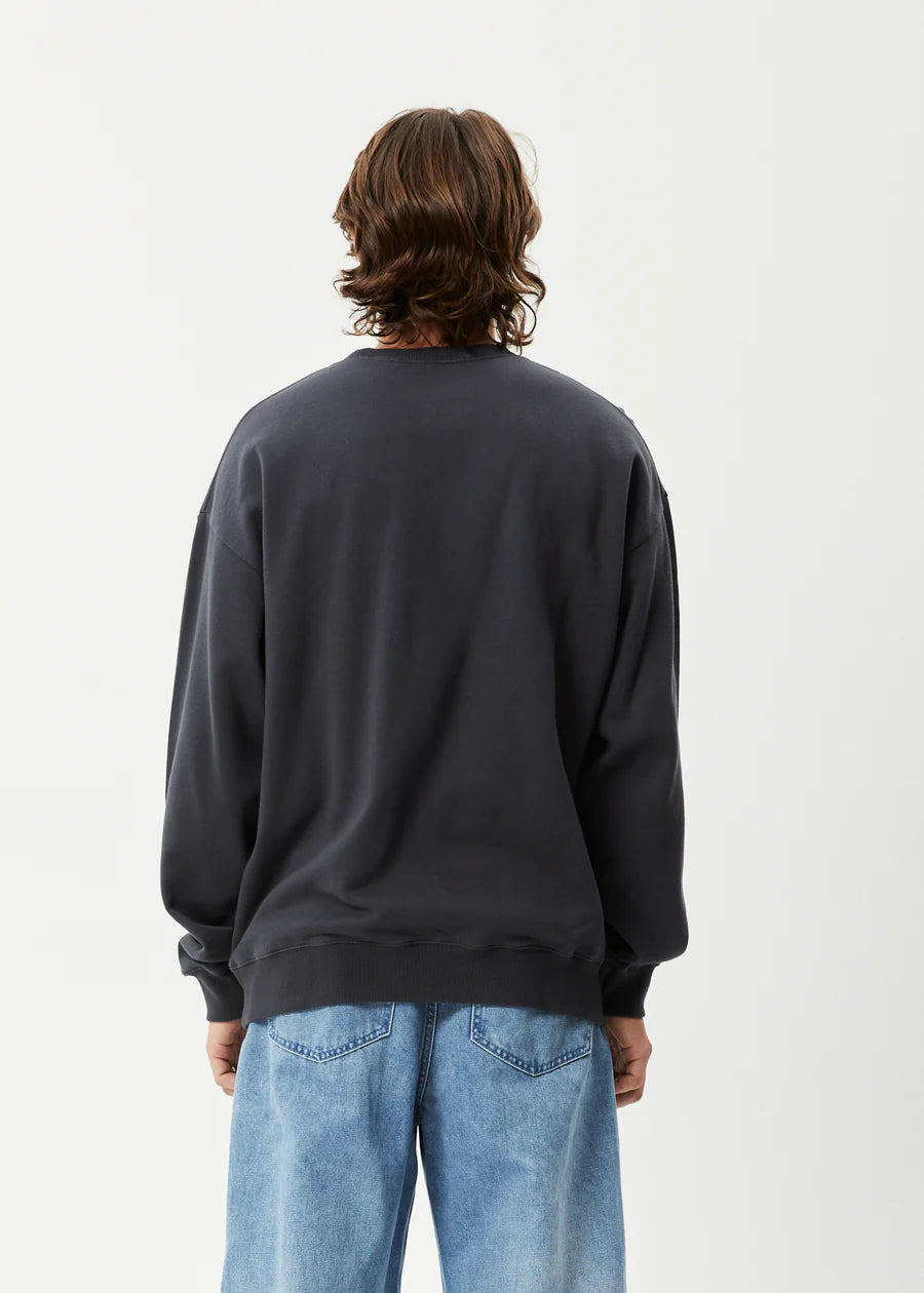 Afends World Recycled Crew Neck Jumper CHARCOAL