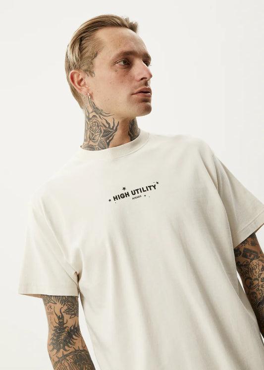 Afends High Utility Boxy T-Shirt MOONBEAM