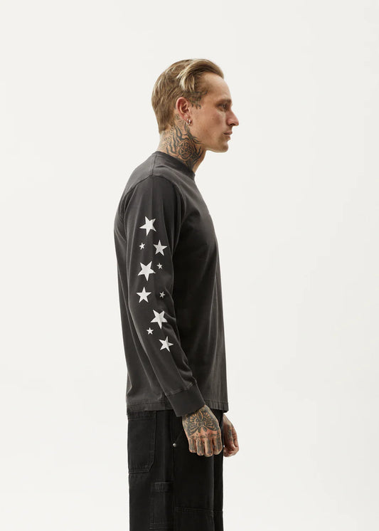 Afends High Utility Long Sleeve T-Shirt STONE BLACK
