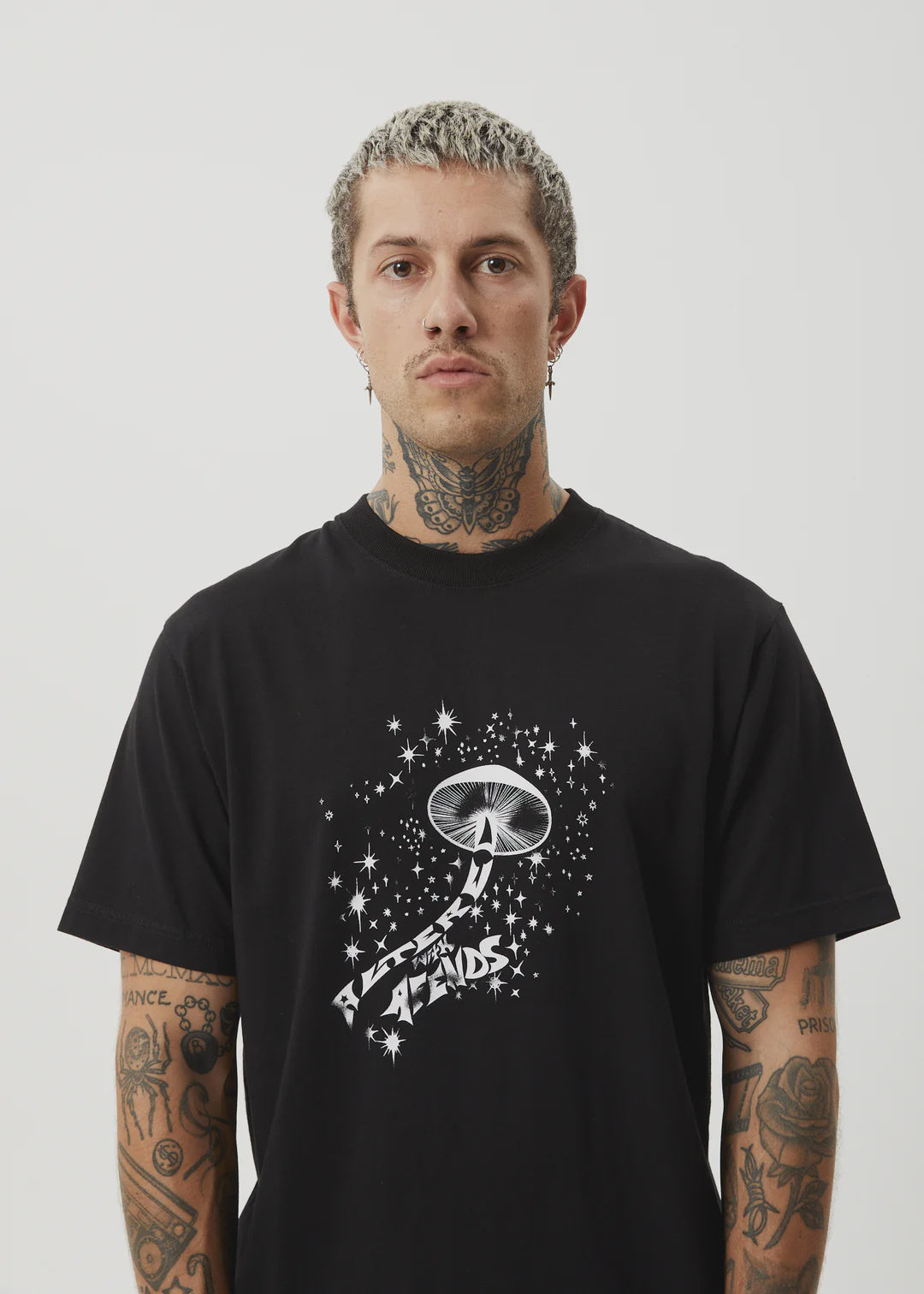 Afends Carpet Ride Recycled Retro Fit Tee BLACK