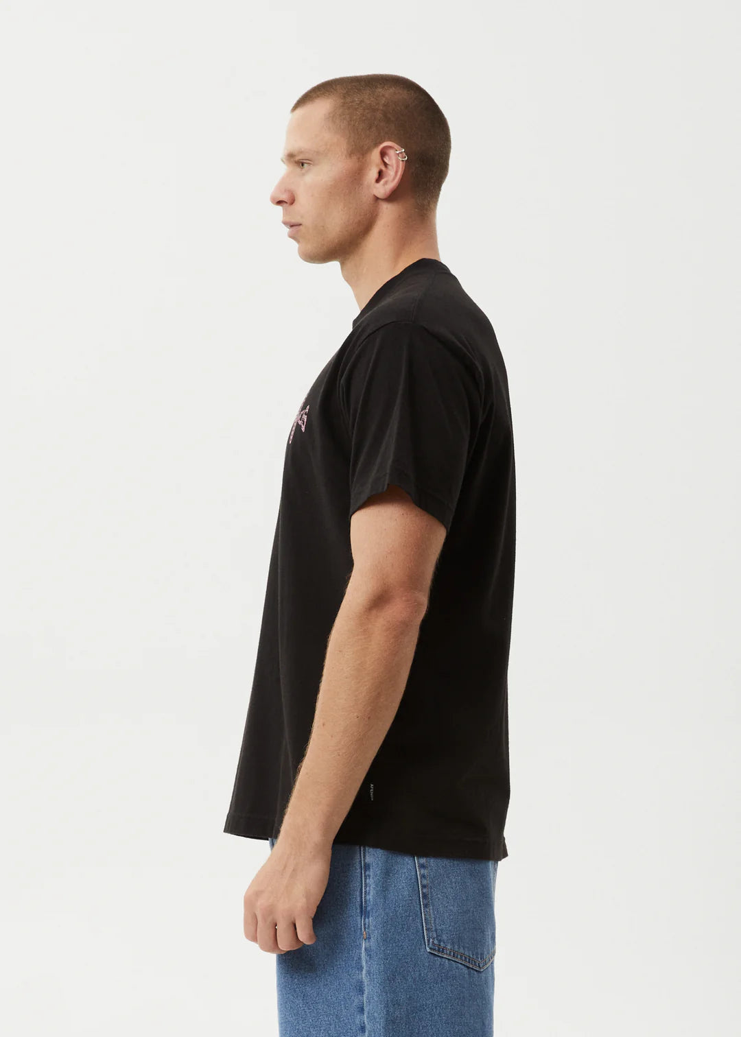 Afends Altered Heavy Weight Recycled Boxy Fit Tee BLACK