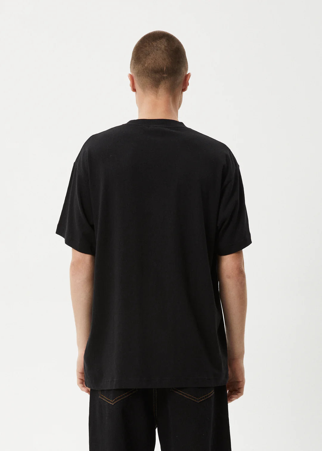 Afends High Priority Hemp Boxy Fit Tee BLACK