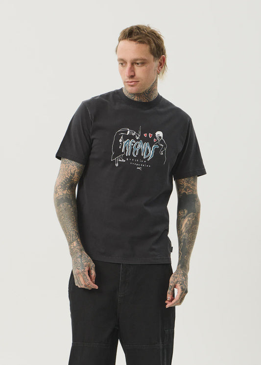 Afends Torched Retro Tee STONE BLACK