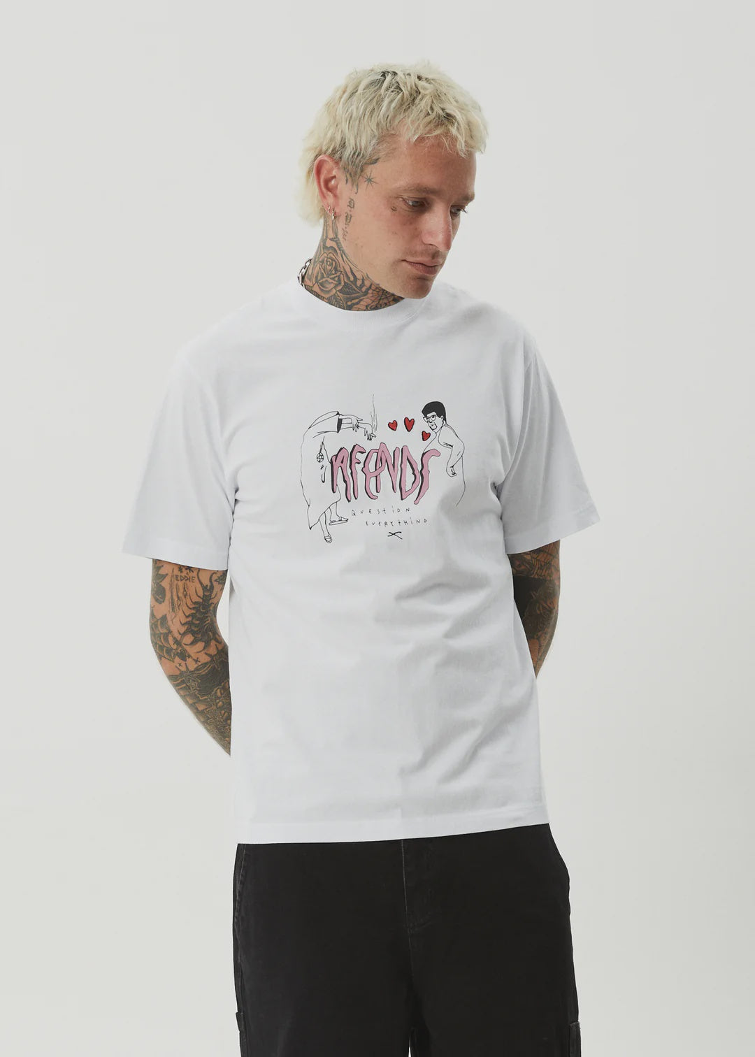 Afends Torched Retro Tee WHITE