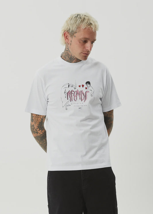 Afends Torched Retro Tee WHITE