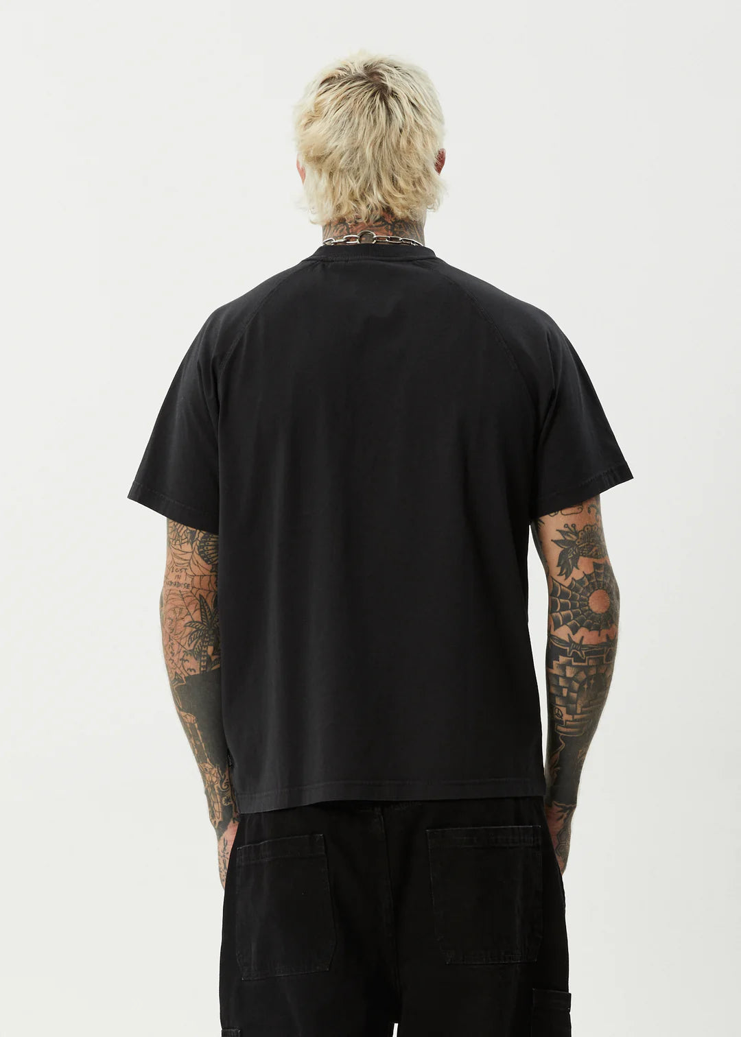 Afends Bats Raglan Boxy Tee STONE BLACK