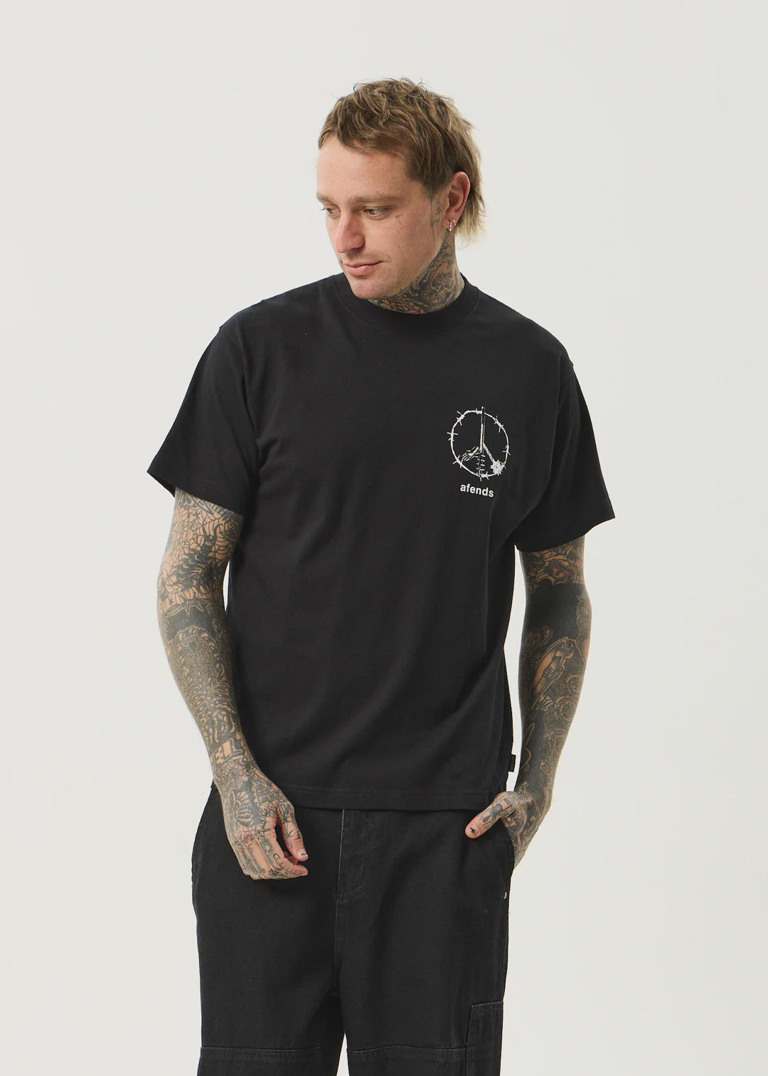 Afends Energy Boxy Tee BLACK