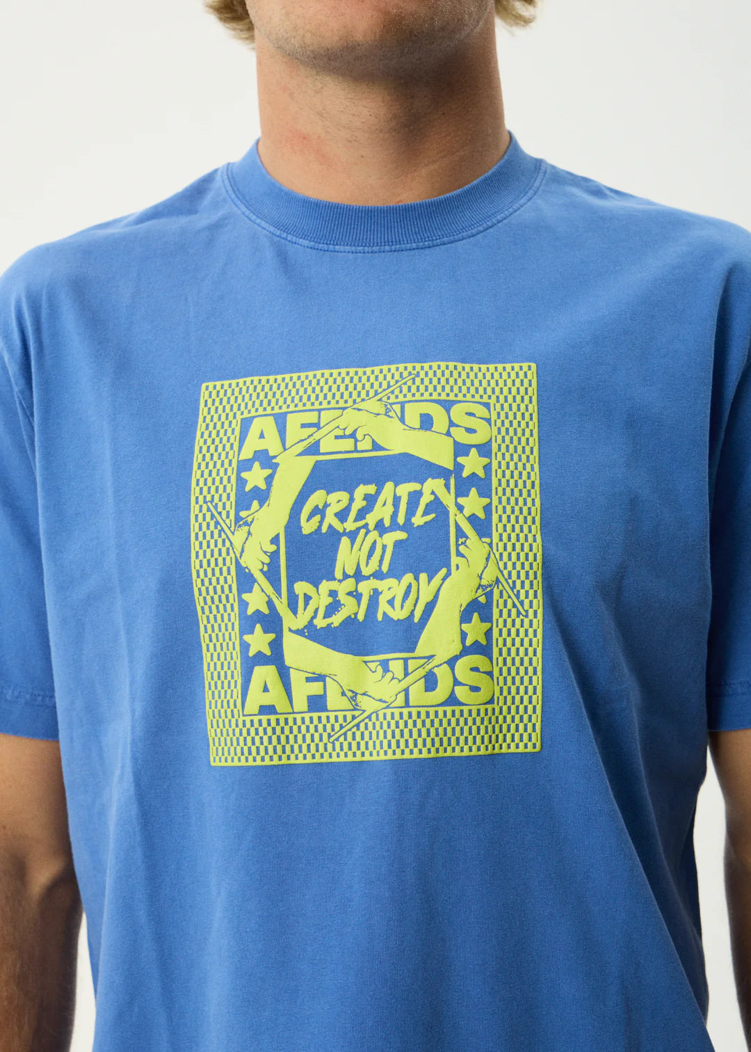 Afends Painter Recycled Retro Tee WASHED MARINA