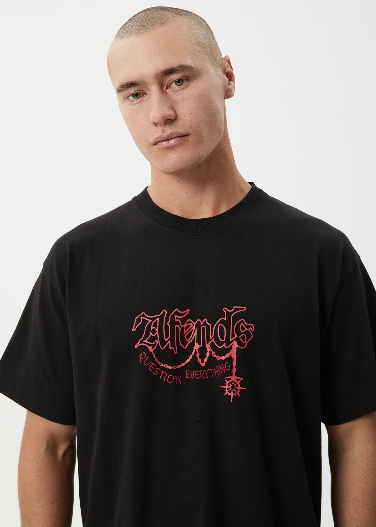 Afends Ballz Heavyweight Boxy Tee BLACK